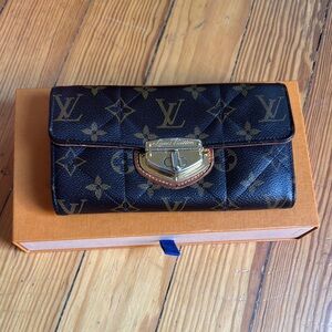 Louis Vuitton Black and Gold Monogram Wallet